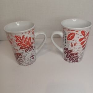2017 Starbucks Autumn Leaves 11oz. Coffee‎ Mugs ( Set of 2) Ombre Fall Coloring